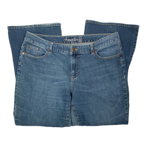 american rag bootcut medium wash jeans curvy plus size 16 short high rise - Picture 1 of 8